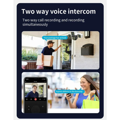 IPC360 Home 6K UHD Outdoor WiFi IP Camera 12MP Triple Lens with AI Human Detection 4K Auto Tracking for CCTV Security Monitoring