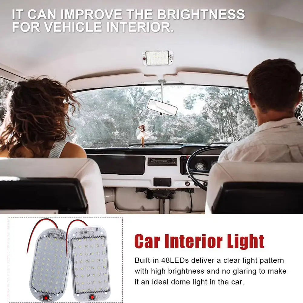 LED Car Compartment Lights Car Truck Reading Lights Driver's Cab Interior Lighting Indoor Ultra Bright Universal Modification