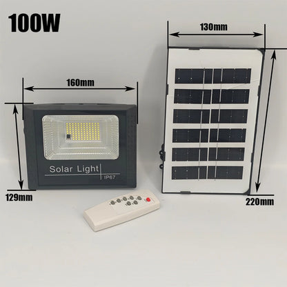 50w 100w 200w 300w 500w Solar Flood Lights LED Solar Powered Spotlight Outdoor Waterproof Reflector Solar with Remote Control